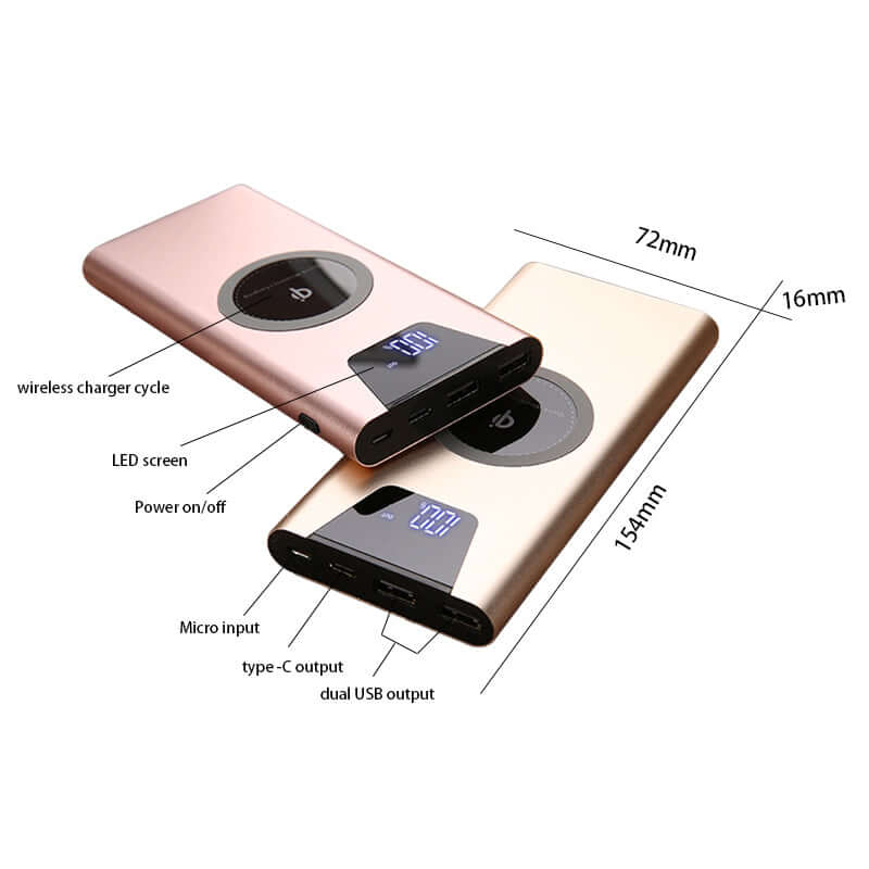 Aluminium 10000mAh Qi Wireless Power Bank Corporate Gifts Singapore