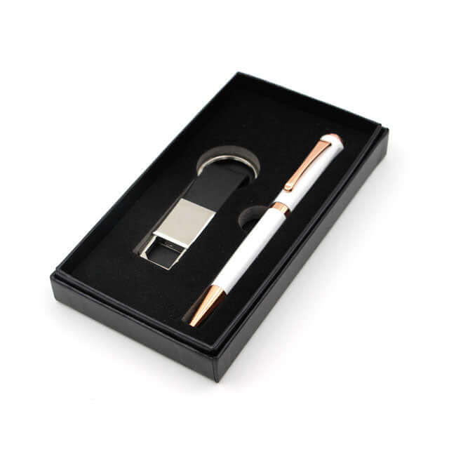 PU leather Keychain with Pen Gift Set Corporate Gifts Singapore