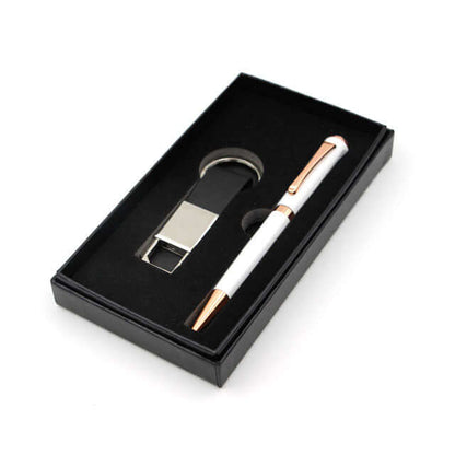 PU leather Keychain with Pen Gift Set Corporate Gifts Singapore
