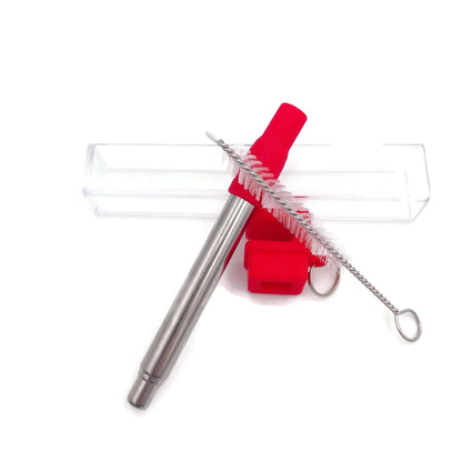 Telescopic Reusable Metal Straw with Silicone Tips Corporate Gifts Singapore