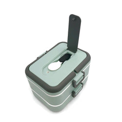 Easy Lock Double Layer Lunch Box with Spoon Corporate Gifts Singapore