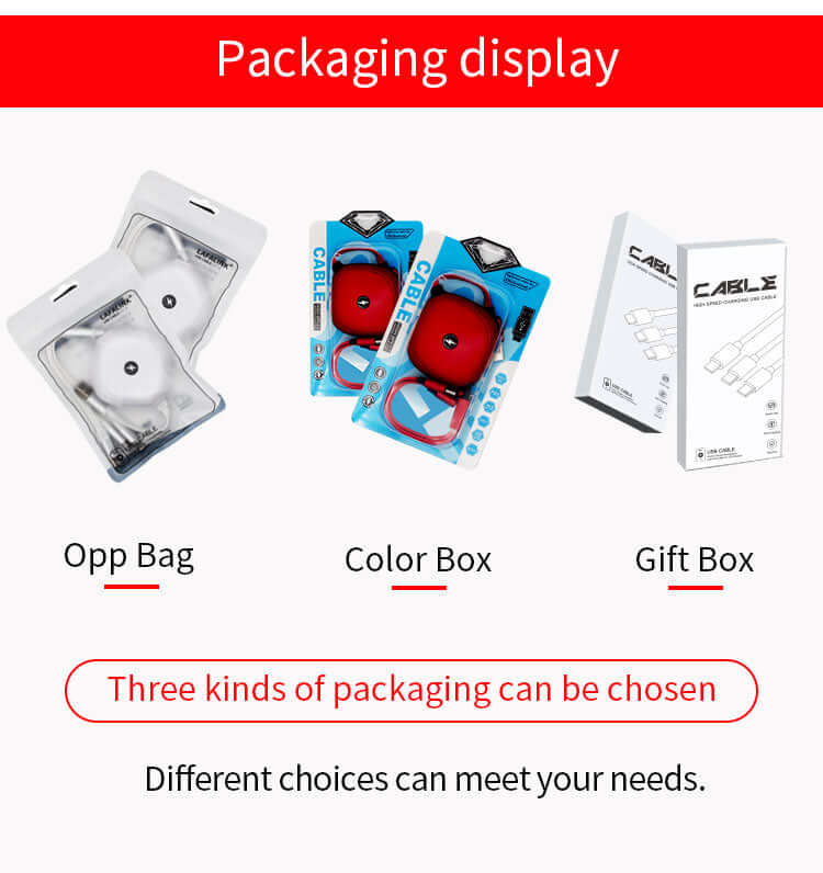Fast Charging 3 in 1 Retractable Cable Corporate Gifts Singapore