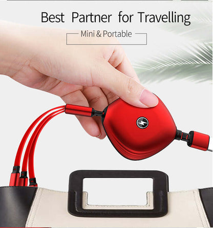 Fast Charging 3 in 1 Retractable Cable Corporate Gifts Singapore