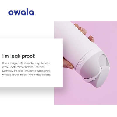 Owala Freesip Stainless Steel bottle showcasing leak-proof design for hydration enthusiasts.