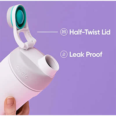 Owala Twist Stainless Steel water bottle with half-twist lid and leak-proof design