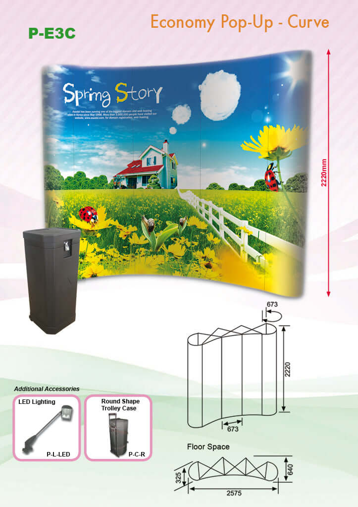 Pop Up Curve Backdrop Corporate Gifts Singapore