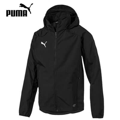 Puma Liga Training Rain Jacket, a water-resistant athletic jacket ideal for wet weather and corporate gifts.