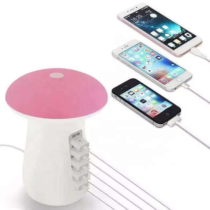 5 Port Quick Charger with Night Lamp Corporate Gifts Singapore