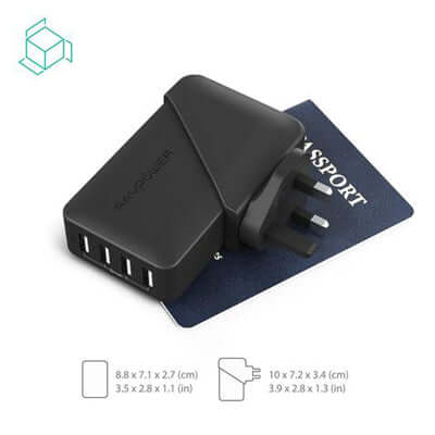 RavPower 4 Port Travel Wall Charger Corporate Gifts Singapore