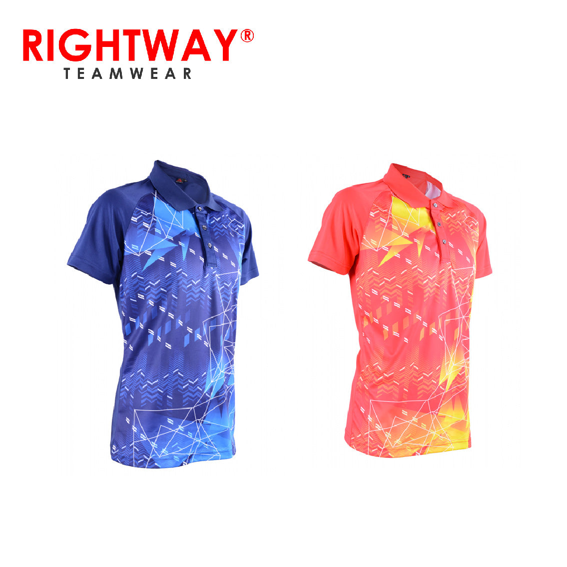 Rightway MOF 31 Neon-Tech Abstract Sublimation Polo T-Shirt Corporate Gifts Singapore