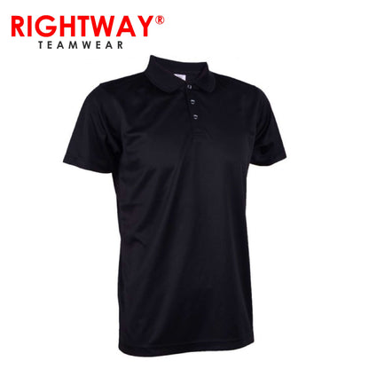 Rightway QDP 53 Basic Polo T-Shirt in black, perfect for corporate gifts and versatile occasions.
