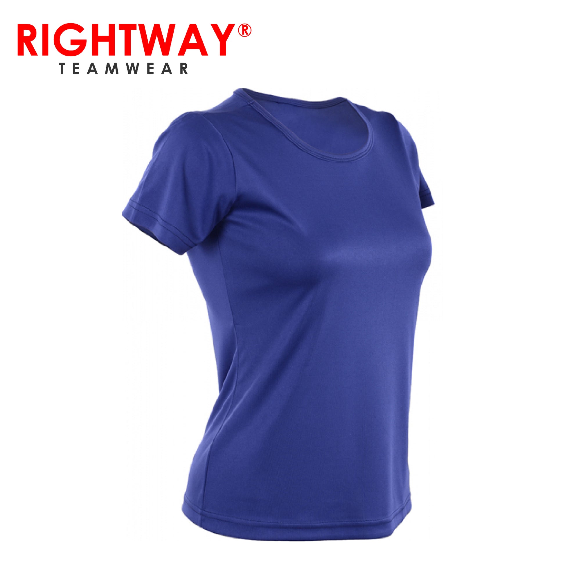 Rightway WOR Women Round Neck T-Shirt in blue, ideal for casual wear and corporate gift options.
