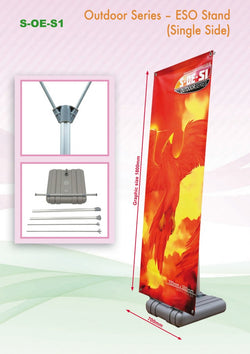 Outdoor / Indoor water filled base Single-sided Banner Corporate Gifts Singapore