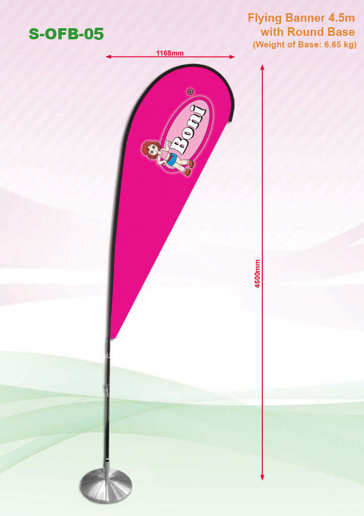 Tear shape Flying Banner with Base Corporate Gifts Singapore