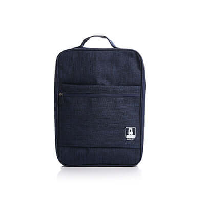 Snow Canvas Shoe Pouch in stylish navy color, perfect for organizing footwear while traveling.