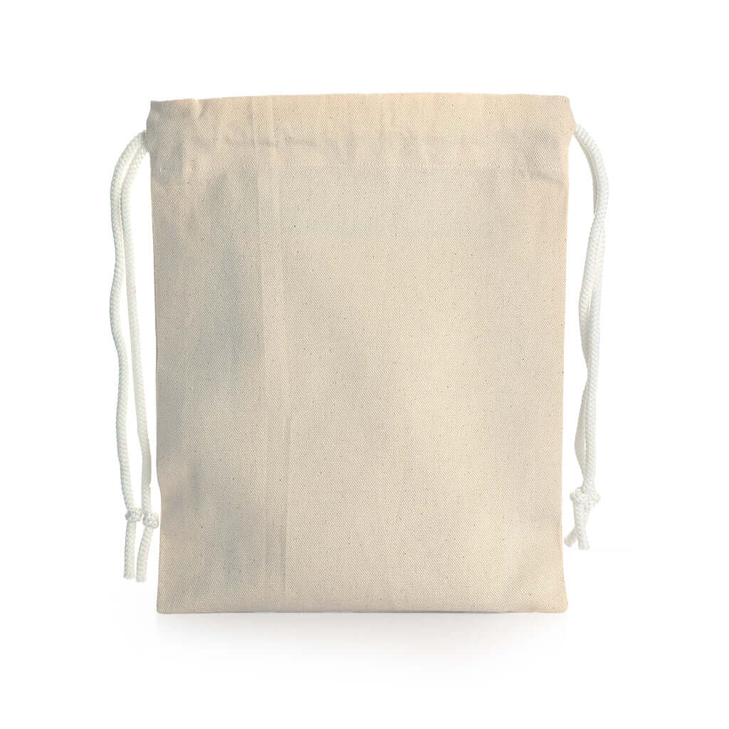 Care Pack in Eco-Friendly Drawstring Bag, natural canvas pouch for health and sustainability.