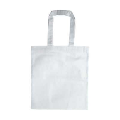 White 10oz Canvas Tote Bag, eco-friendly reusable shopping bag perfect for corporate gifts and everyday use.