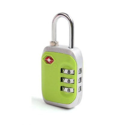 TSA Lock in green color with a 3-dial combination, essential for travel security and a great corporate gift.