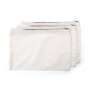 A4 Canvas Pouch with Zipper, durable and stylish, perfect for corporate gifts, set of three.
