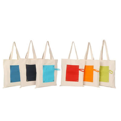 Fancy Canvas Foldable Bag in vibrant colors, including Blue, Black, Red, and Green, ideal for everyday use.