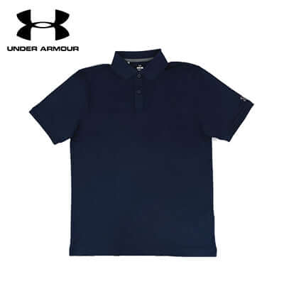 Under Armour M Corporate Polo Tee in navy blue, ideal for professional attire and corporate gifts.