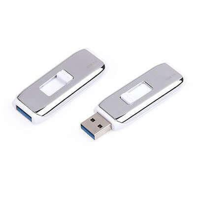 White Chrome USB Flash Drive Corporate Gifts Singapore