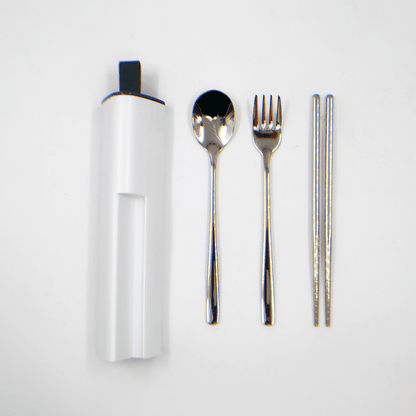 3 in 1 Stainless Steel Cutlery Set with Phone Holder Corporate Gifts Singapore