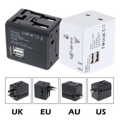 World Travel Adaptor with Zipper Pouch Corporate Gifts Singapore