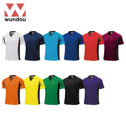 Wundou P1910 Basic Football Jersey available in various colors for men and women, perfect for sports and corporate gifts.