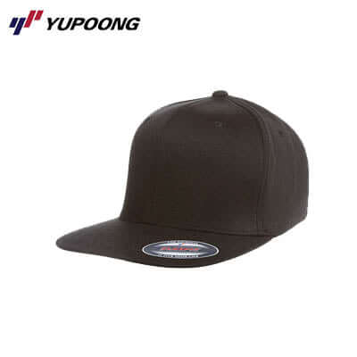 Yupoong 6677 Flexfit Pro-style Wool cap in black, perfect for corporate gifts and stylish outfits.