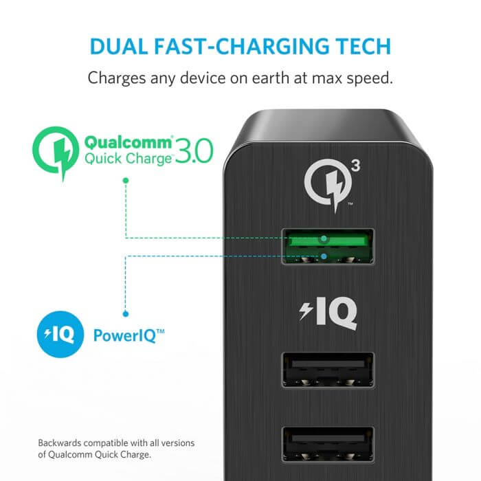 Anker PowerPort+ 6 Ports 60W With Quick Charge 3.0 Charging Station Corporate Gifts Singapore