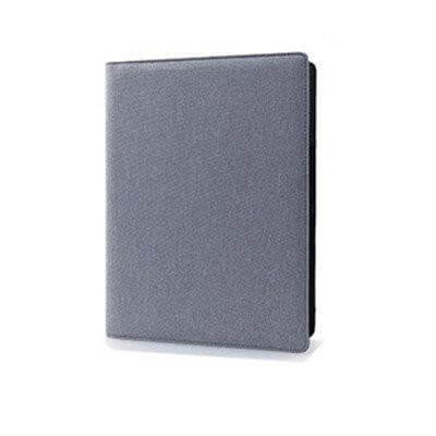 A4 Bicast Leather Folder in sleek gray design, ideal corporate gift for organizing meetings and notes.