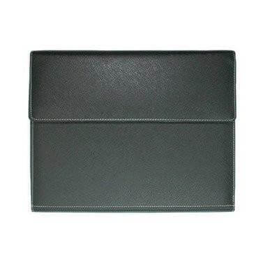 A4 Folder with button closure in high-quality bicast leather, perfect for professionals and students.