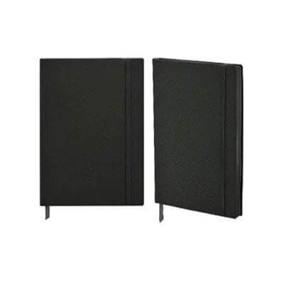 A5 Hard Cover Notebook in black with a sleek design, perfect for corporate gifts in Singapore.
