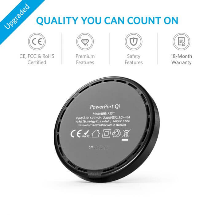 Anker PowerPort 1-Coil Qi Slim Wireless Charging Pad Corporate Gifts Singapore