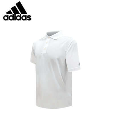 adidas Classic Men Polo Shirt in white color, perfect for corporate gifts and stylish casual wear.