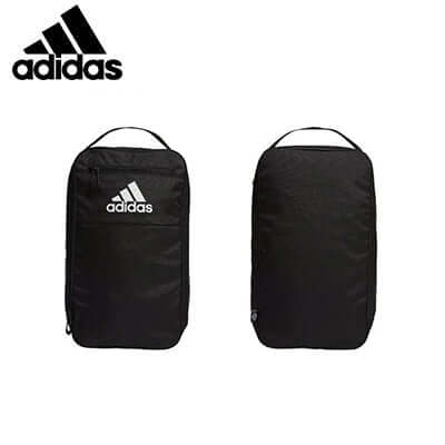adidas Golf Shoe Bag with Front Pocket in sleek black design featuring front pocket, perfect for golfers.