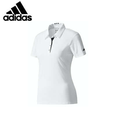 adidas Ladies Standard Golf Polo Tee in white showcasing a classic style perfect for golf and as a corporate gift.
