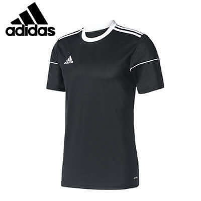 adidas Lightweight Sports Tee Shirt in black with white accents, perfect for active lifestyles and corporate gifts.