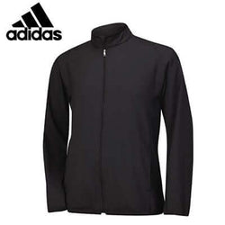 adidas Long Sleeve Golf Jacket in black, stylish design for golf enthusiasts, perfect corporate gift.