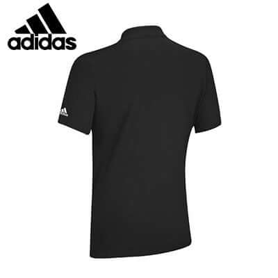 adidas Men Comfort Golf Polo Tee in black, ideal as a stylish corporate gift for golf enthusiasts.