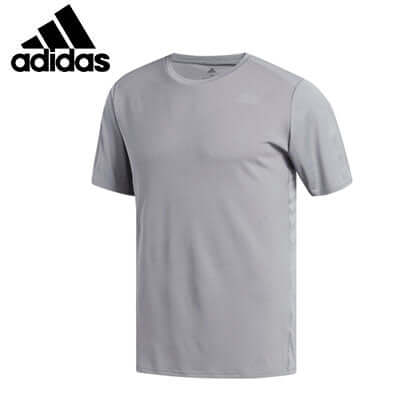 adidas Men Performance Running Tee in grey, designed for comfort and performance during runs, perfect as a Corporate Gift.