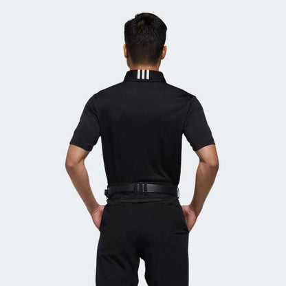 adidas Men's Golf Polo Shirt back view showing stylish design and 3-stripe rubber print, perfect for corporate gifts.