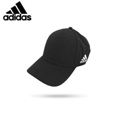 adidas Performance Max Sports Cap in black color featuring iconic adidas logo, perfect for athletes and as a Corporate Gift.