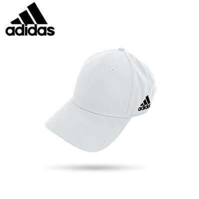 adidas Performance Max Sports Cap in white, ideal corporate gift for sports enthusiasts.