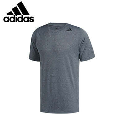 adidas Tech Sports Tee Shirt in gray, lightweight athletic wear, perfect for workouts and corporate gift.