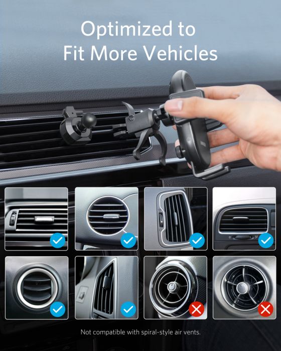 Anker PowerWave 7.5 Wireless Charging Car Mount With 2-Port QC 3.0 Charger Corporate Gifts Singapore