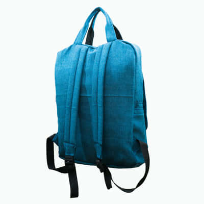 Trendy Canvas Backpack in blue color, showcasing its stylish design and durable canvas material.