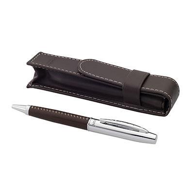 Balmain Leather wrapped barrel Ballpoint Pen Corporate Gifts Singapore