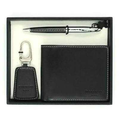 Balmain Pen, Key Holder and Wallet Set - Black Corporate Gifts Singapore